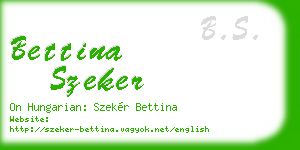 bettina szeker business card